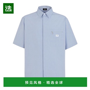 香港直邮Fendi FS1286ARX8 徽标翻领衬衫