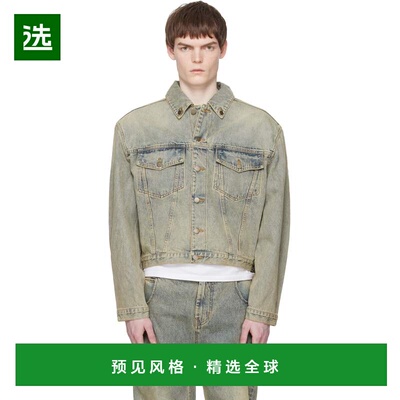 香港直邮Entire Studios 男士 蓝色 Shrunken 牛仔夹克 ESUS25110