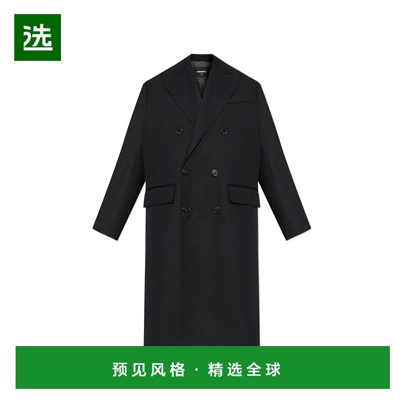 1h可退 香港直邮Dsquared2 二次方 男士 双排扣大衣 S74AA0320D35