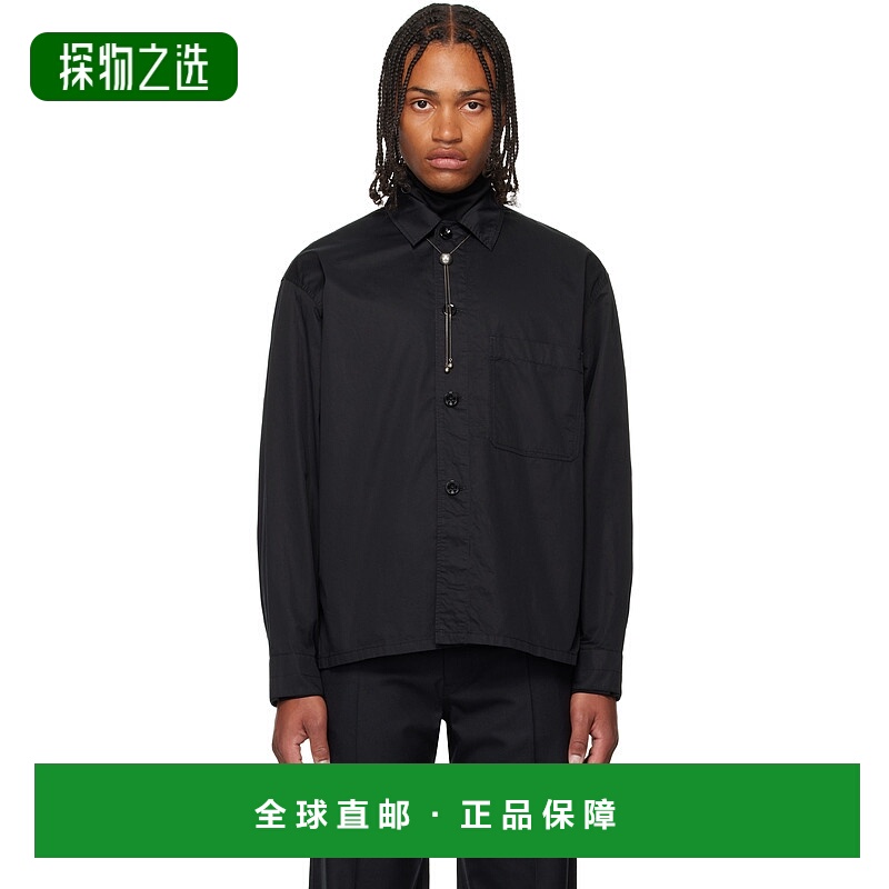 1h可退 香港直邮Lemaire 男士 黑色 Pyjama 衬衫 SH1198LF1207