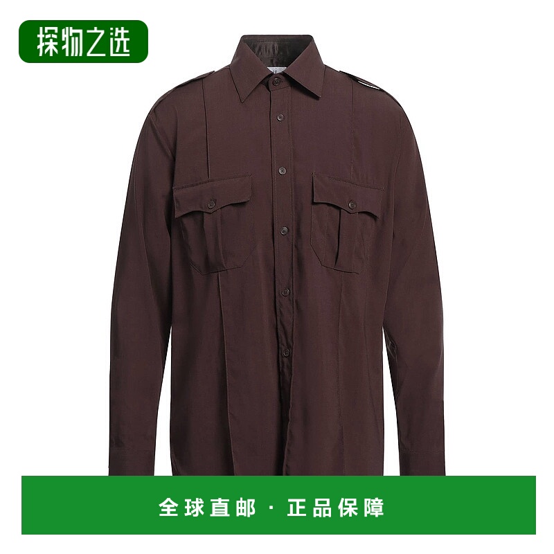 1h可退 香港直邮Dunhill 登喜路 男士 纯色衬衫 brown棕色 舒适时