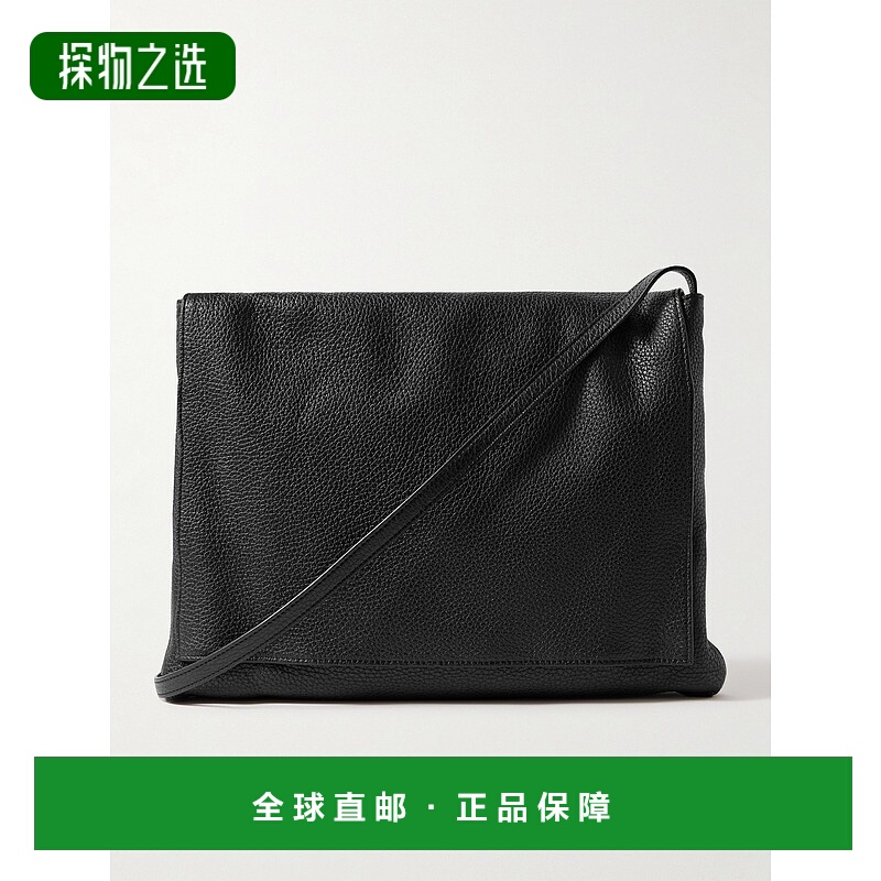 1h可退 香港直邮The Row 男士 Nan 全粒面皮革邮差包 W1812ML611B