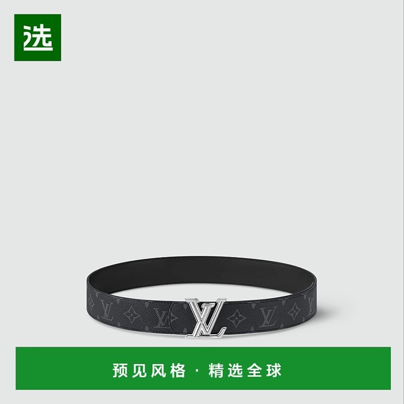 1h可退 欧洲直邮LV/路易威登 男士黑色帆布/皮革腰带新款皮带