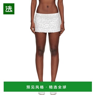 1h可退 香港直邮Danielle Guizio 女士 灰白色 Floral Paillette