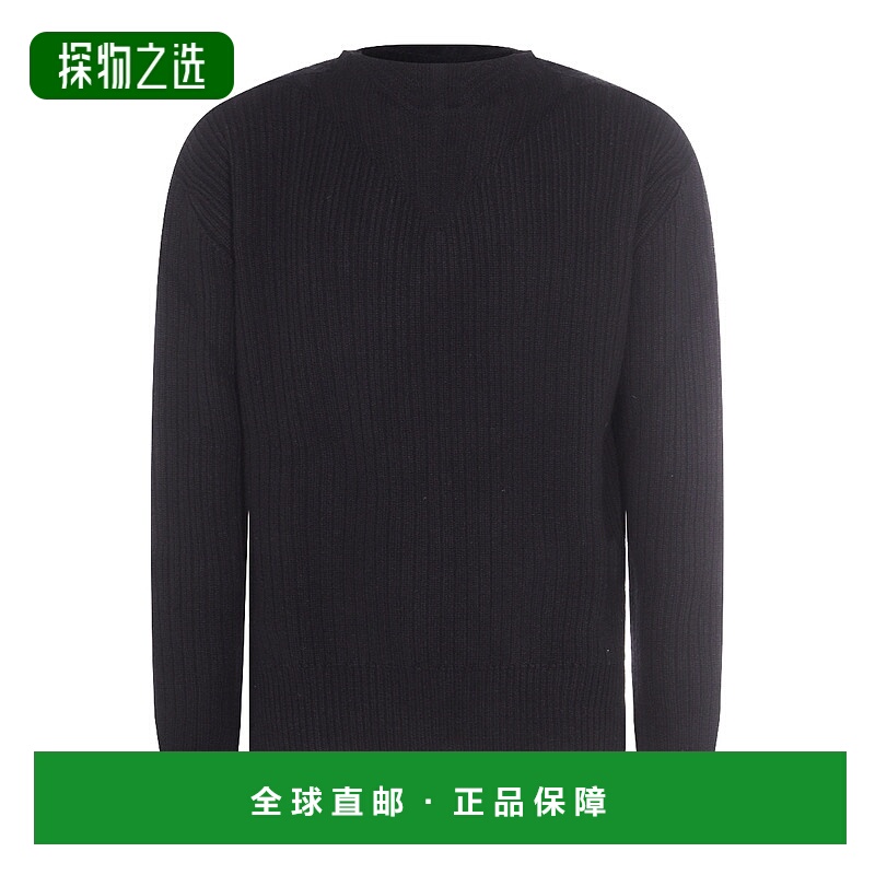 香港直邮Rick Owens Lilies 瑞克·欧文斯 男士 黑色羊毛针织衫 R