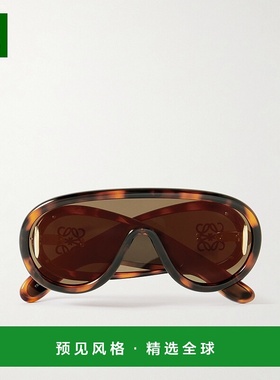 1h可退 香港直邮LOEWE 罗意威 女士 反光尼龙面罩太阳镜 LW40108I