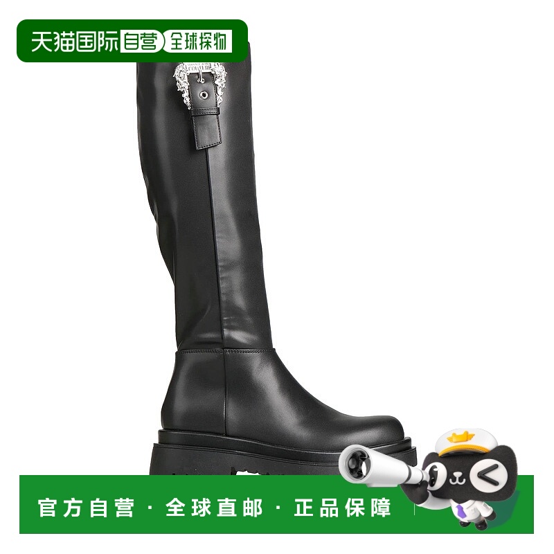 1h可退 香港直邮Versace Jeans 范思哲 女士 靴子 black黑色 舒适