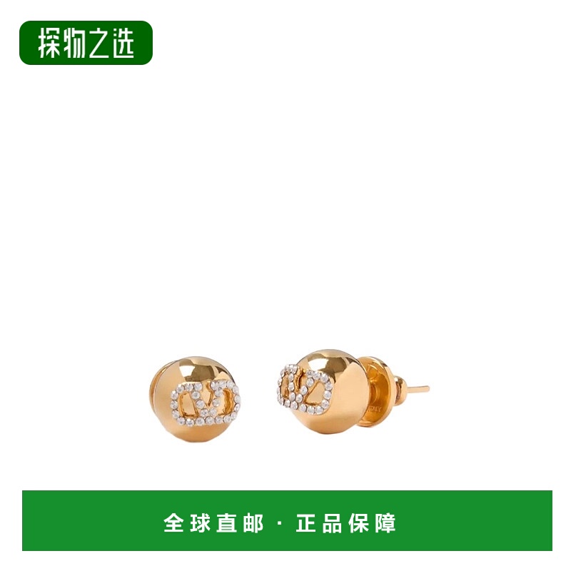 香港直邮Valentino VLOGO标志耳饰 WJ0W64YCW华伦天奴水晶耳环