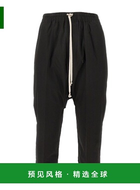香港直邮RICK OWENS 男士休闲裤 RU01F2381P09 SS2026 黑色 抽绳