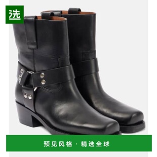 1h可退 香港直邮Paris Texas 女士 Roxy 45 皮质骑士靴子