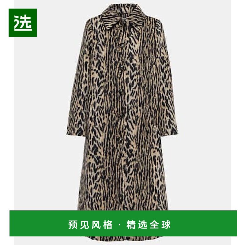 1h可退 香港直邮RIXO 女士 Milly 豹纹人造皮草大衣 colorful花色