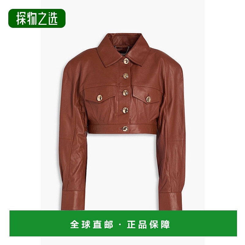 香港直邮ZIMMERMANN 女士 短款皮革皮衣夹克 9898JS243T