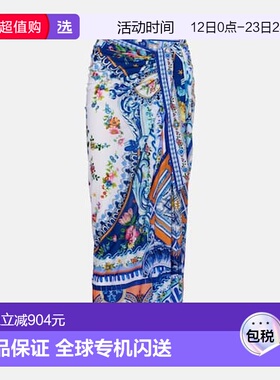 1h可退 香港直邮camilla and marc 女士 印花海滩罩衫 blue蓝色