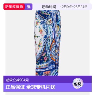 1h可退 香港直邮camilla and marc 女士 印花海滩罩衫 blue蓝色