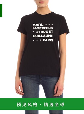 香港直邮KARL LAGERFELD 女士T恤 201W1715999 SS2020 黑色