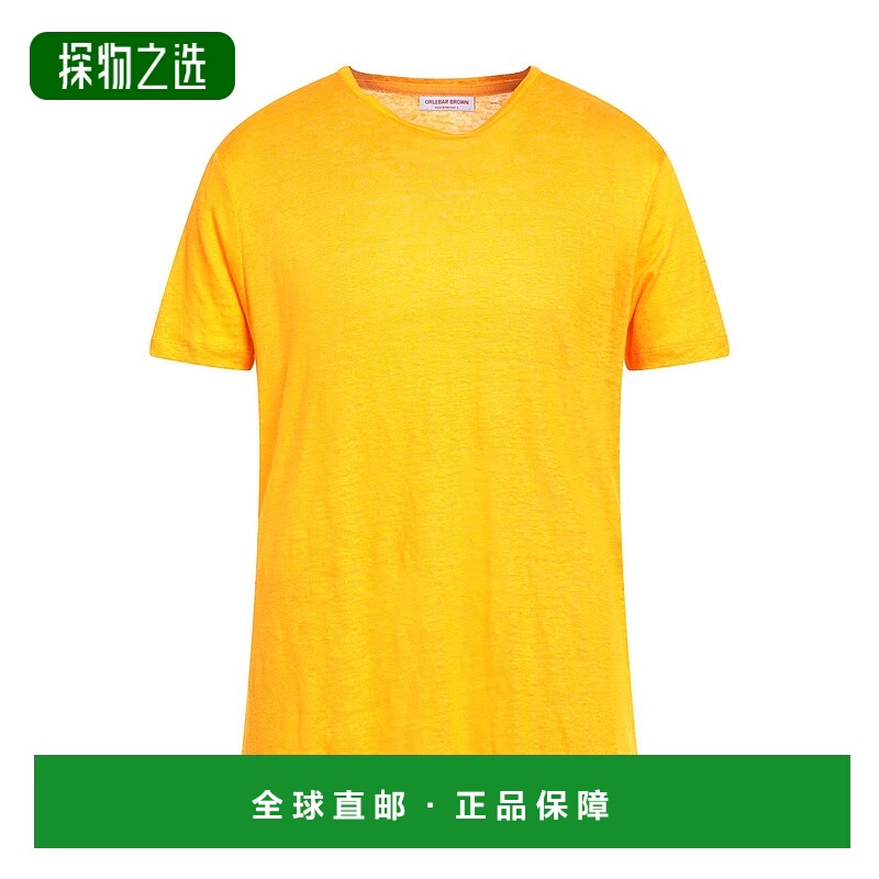 香港直邮Orlebar Brown 男士 T恤 orange橙色 舒适时尚