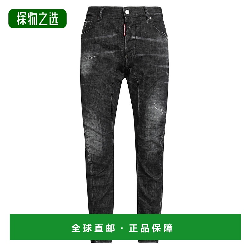 香港直邮Dsquared2 二次方 男士 牛仔长裤 black黑色 舒适时尚