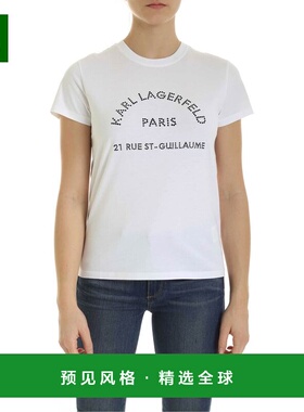 香港直邮KARL LAGERFELD 女士T恤 201W1720100 SS2020 白色