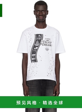 1h可退 香港直邮AMIRI 男士 白色 Film Shotgun T 恤 AMJYTE1093