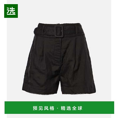 1h可退 香港直邮VERONICA BEARD 女士 Hobbes 高腰苎麻短裤