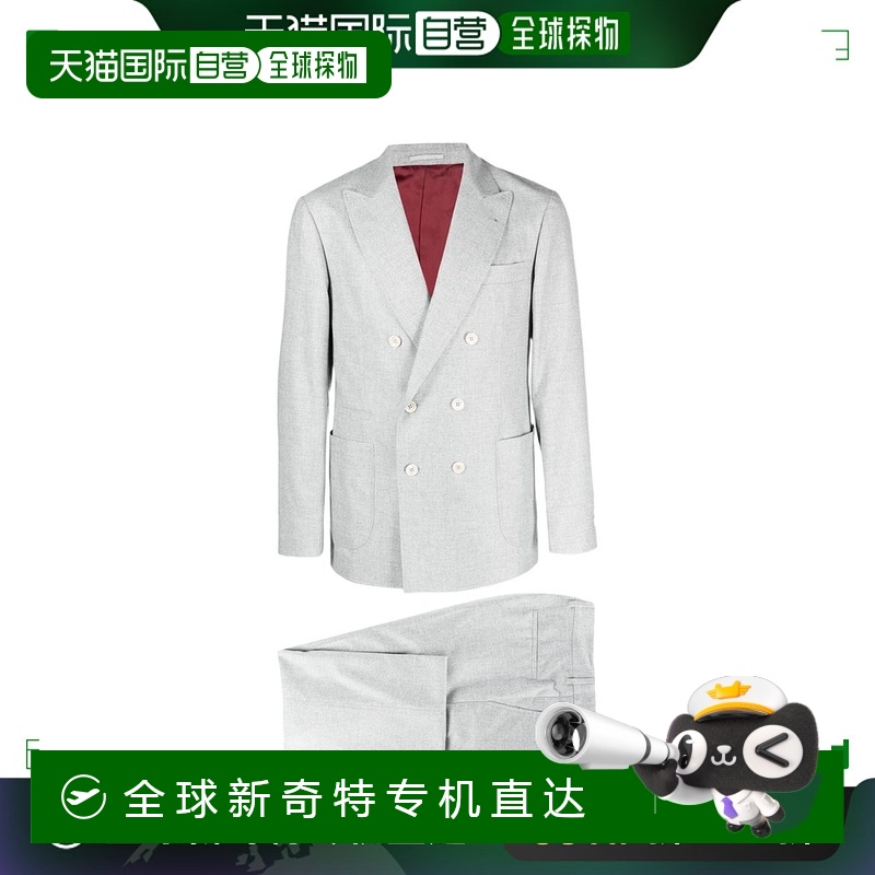 香港直邮Brunello Cucinelli 双排扣西装套装 M
