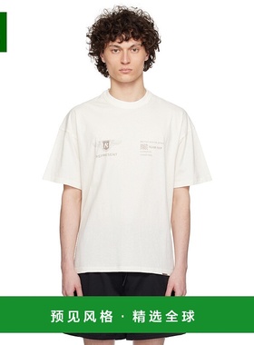 1h可退 香港直邮Represent 男士 灰白色 Team Rep T 恤 MLM41053