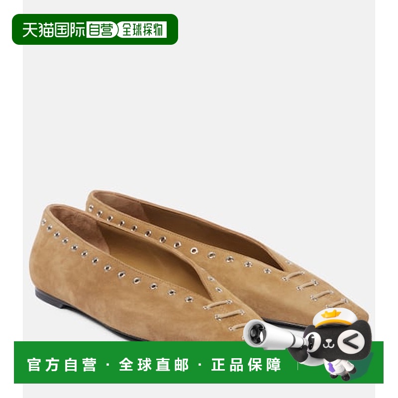 1h可退 香港直邮TOTÊME 女士 绒面革芭蕾舞鞋 beige米色 舒适时尚