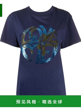 1h可退 香港直邮Alberta Ferretti 女士 蓝色棉质T恤 UJ070316721