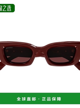 1h可退 香港直邮Gucci 古驰 女士 全框太阳镜 GG1827S red红色 舒