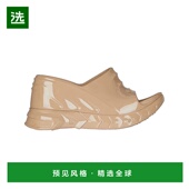 欧洲直邮Givenchy纪梵希24新款 女士裸色橡胶亮面效果坡跟凉鞋 11c