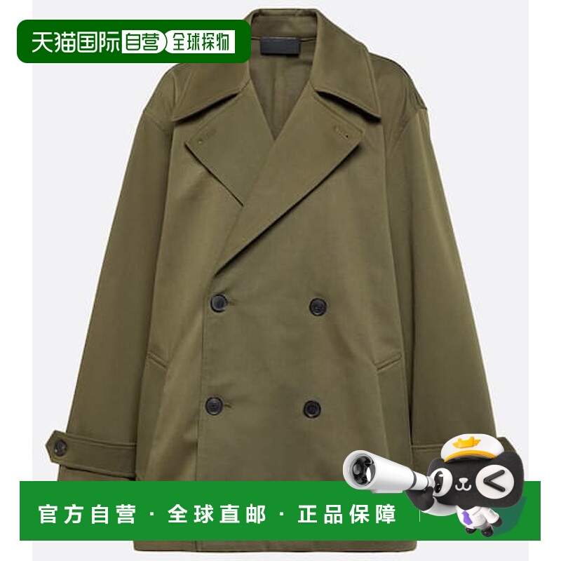 香港直邮NILI LOTAN 女士 Cade 棉质斜纹布风衣 green绿色 舒适时