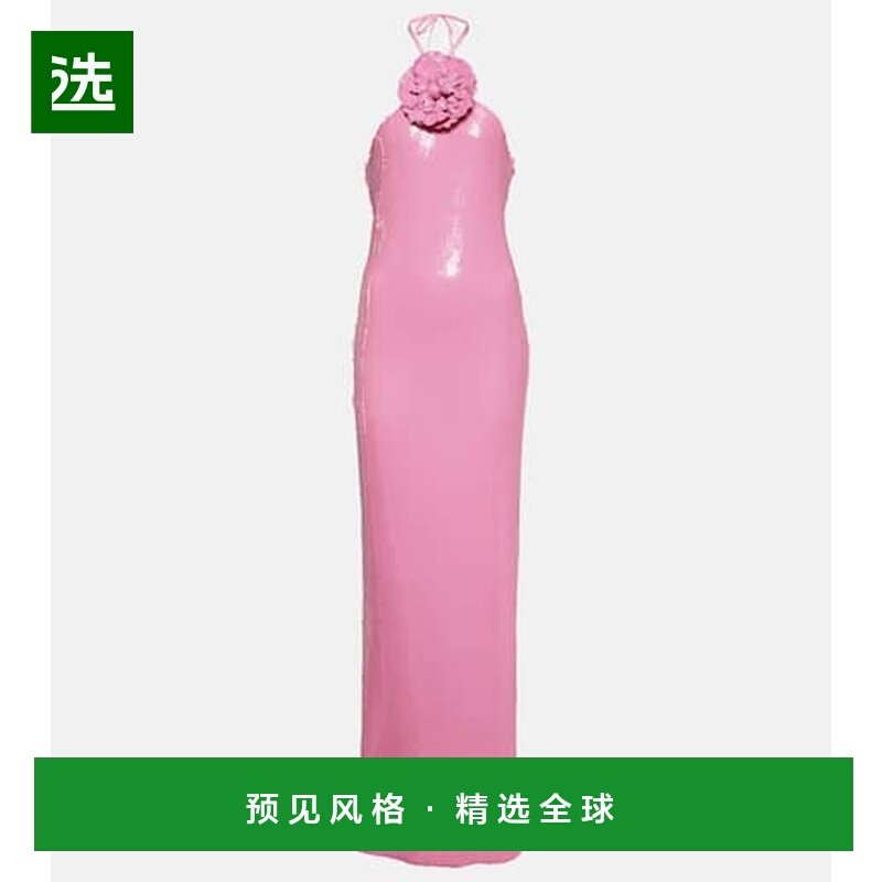 1h可退 香港直邮RODARTE 女士 花朵装饰珠片睡裙 pink粉色 舒适时,女装/女士精品,礼服/晚装,淘宝优惠券,粉丝福利购,淘宝优惠卷