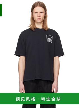 1h可退 香港直邮Rhude 男士 黑色 Chevron T 恤 RHPS25TT02012