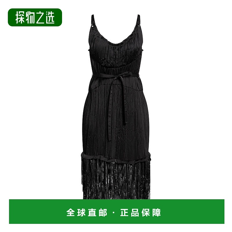 香港直邮Rabanne 女士 紧身连衣裙 black黑色 舒适时尚