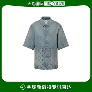 欧洲直邮LV/路易威登 23新款 男士靛蓝色纯棉工装水洗牛仔外套