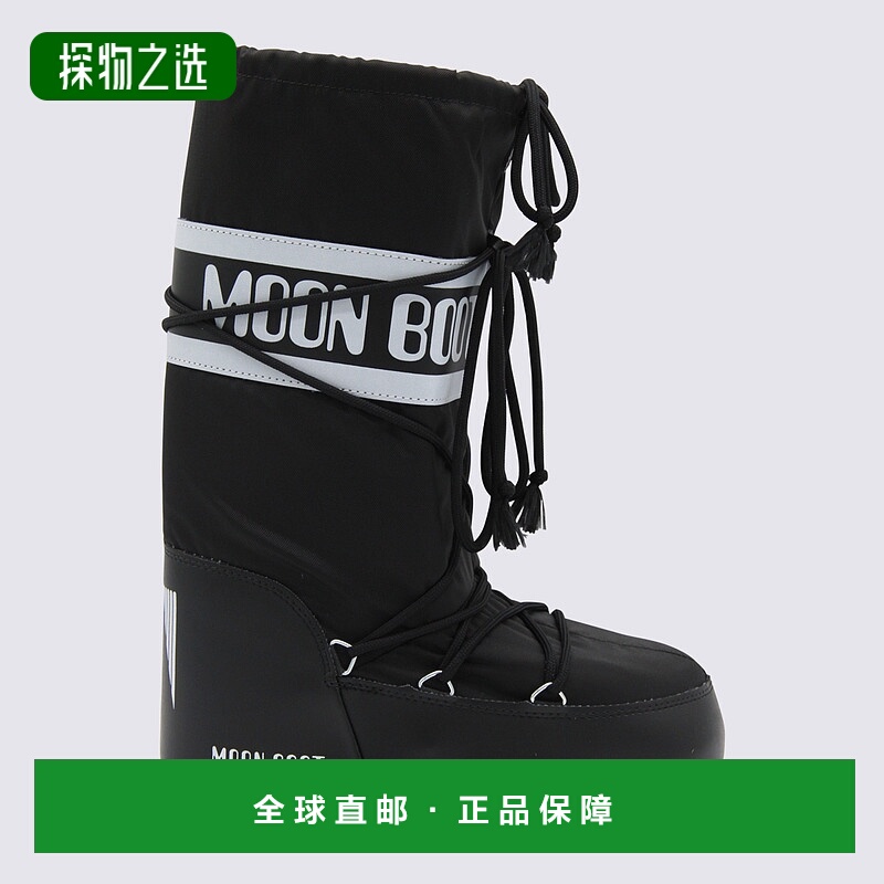 香港直邮moon boot 月亮靴 男士 Moon 黑色靴子 80D1400440N001