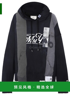 韩国直邮MIHARA YASUHIRO A10HD581 黑色连帽衫 100%棉质 日常潮