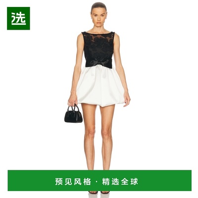 1h可退 香港直邮Self-Portrait 女士 薄纱迷你连衣裙 SS25058SBW