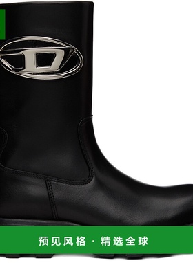 1h可退 香港直邮Diesel 迪赛 女士 黑色 D-Hammer Bkr D W 中筒靴