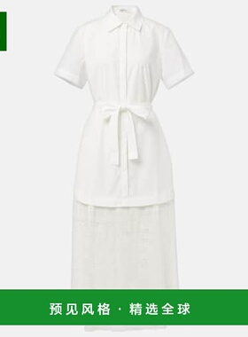 1h可退 香港直邮Simkhai 女士 Jenner 府绸蕾丝衬衫式连衣裙