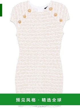 1h可退 香港直邮Balmain 巴尔曼 女士 短袖连衣裙 EF1R6023KB19