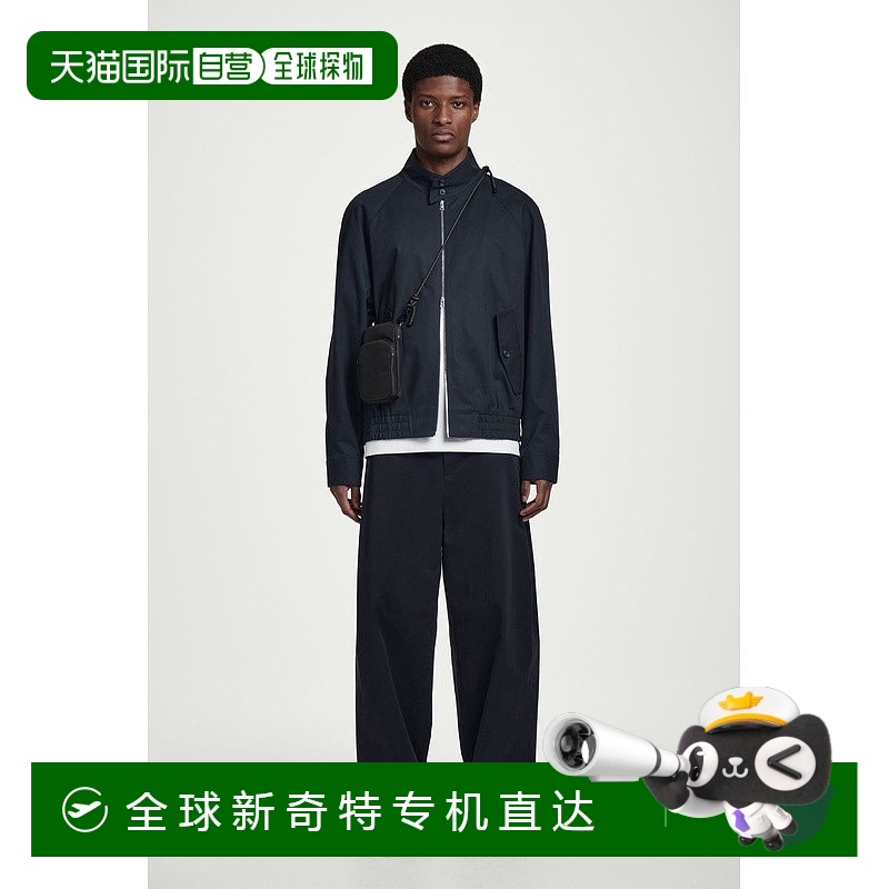 欧洲直邮COS 男士黑色聚酰胺斜挎包新款