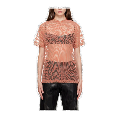 香港直邮Mugler 圆领短袖T恤上衣 23W1TS0054596B23N1DarkBlushN