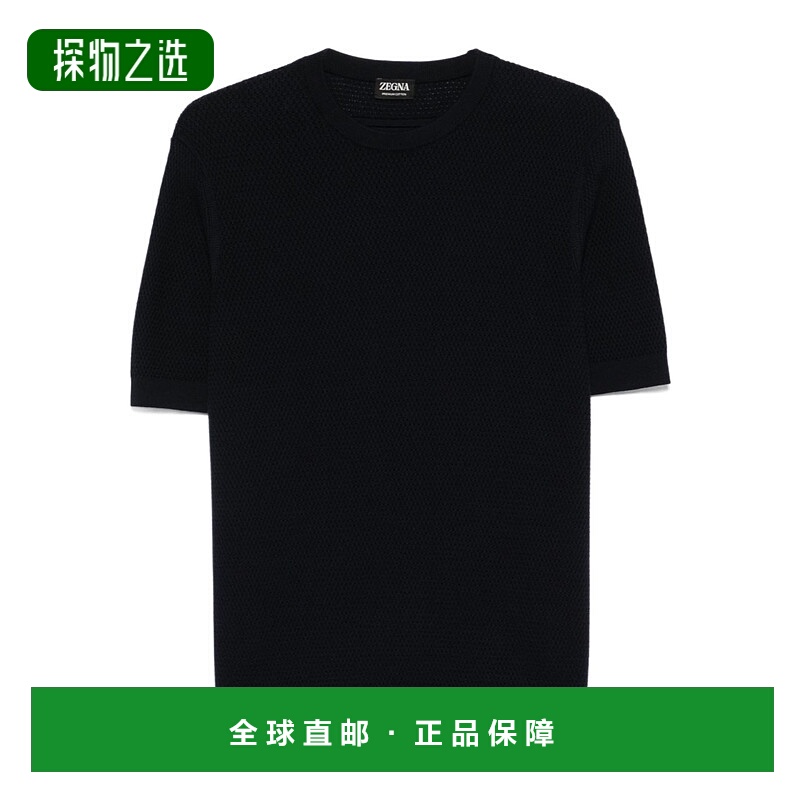 香港直邮Zegna 圆领短袖T恤 UFC25A9C10