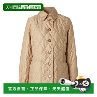 香港直郵Burberry 80233211新款 菱格單排扣棉服