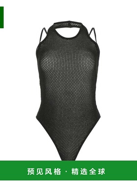 1h可退 香港直邮ANDREĀDAMO 女士 黑色弹力粘胶纤维混纺连体衣 AD