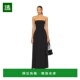 1h可退 R25901BLK 褶皱抹胸后绑带连衣裙 香港直邮ST.AGNI 女士