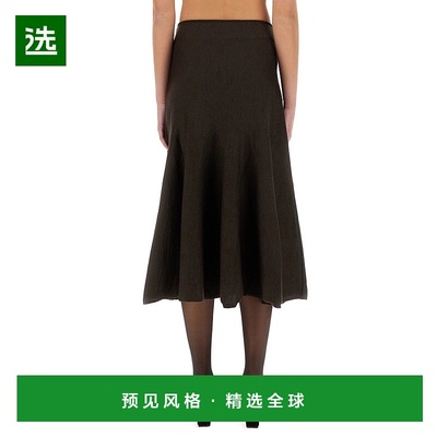 1h可退 香港直邮KHAITE 女士 Mayu 針織裙 9656511K511 brown棕色