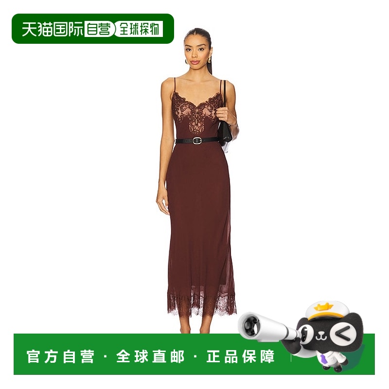 1h可退 香港直邮Self-Portrait 女士 蕾丝拼块中长连衣裙 PF25022