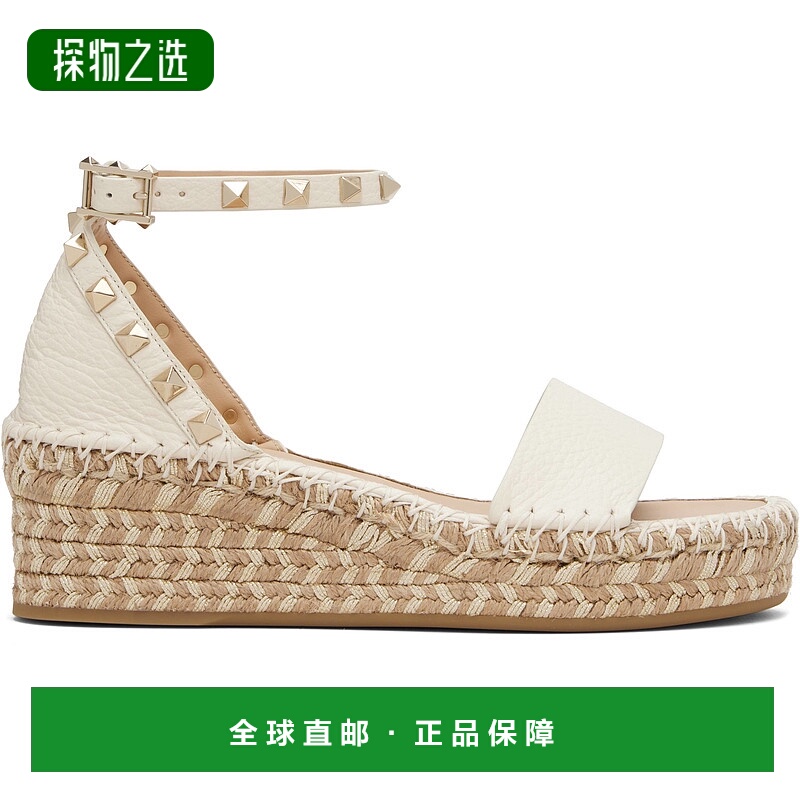 香港直邮valentino 华伦天奴 女士 灰白色草编鞋 7W2S0HB1FEQ